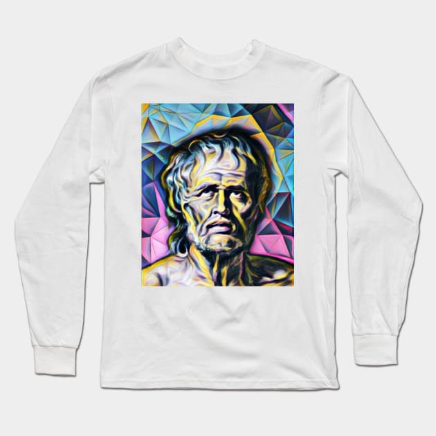 Lucius Annaeus Seneca Portrait | Lucius Annaeus Seneca Artwork 10 Long Sleeve T-Shirt by JustLit